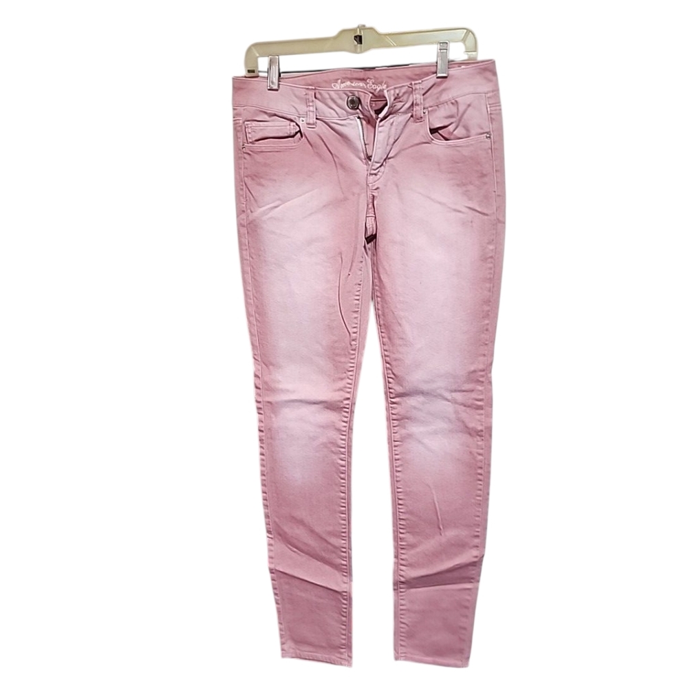 American Eagle Stretch pink Jeans. Size 8 X Long